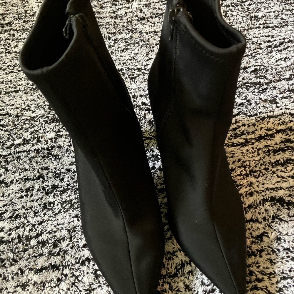 Jeffrey Campbell Black Heeled Boots - Picture 3 of 4